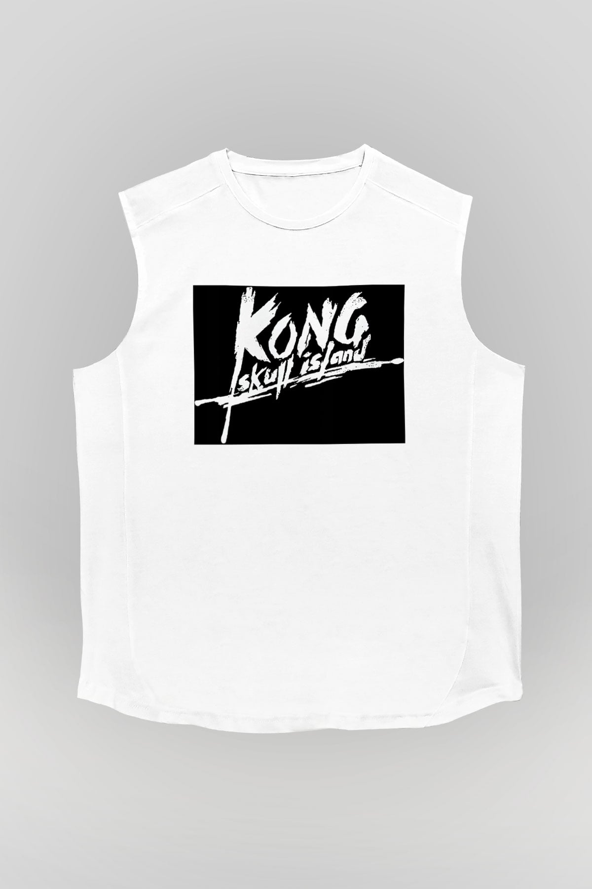 King Kong Beyaz Unisex Kolsuz Tişört