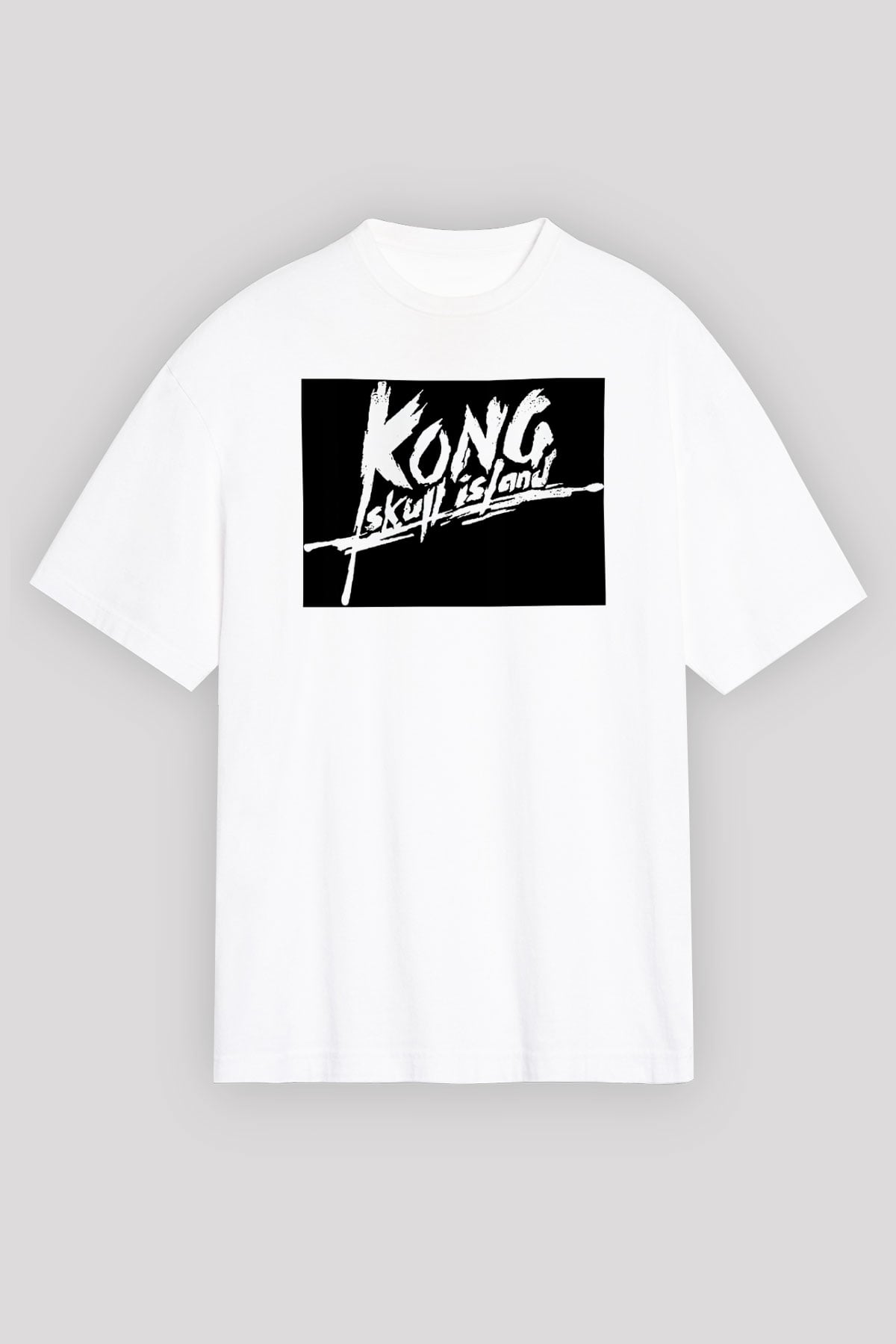King Kong Beyaz Unisex Oversize Tişört T-Shirt