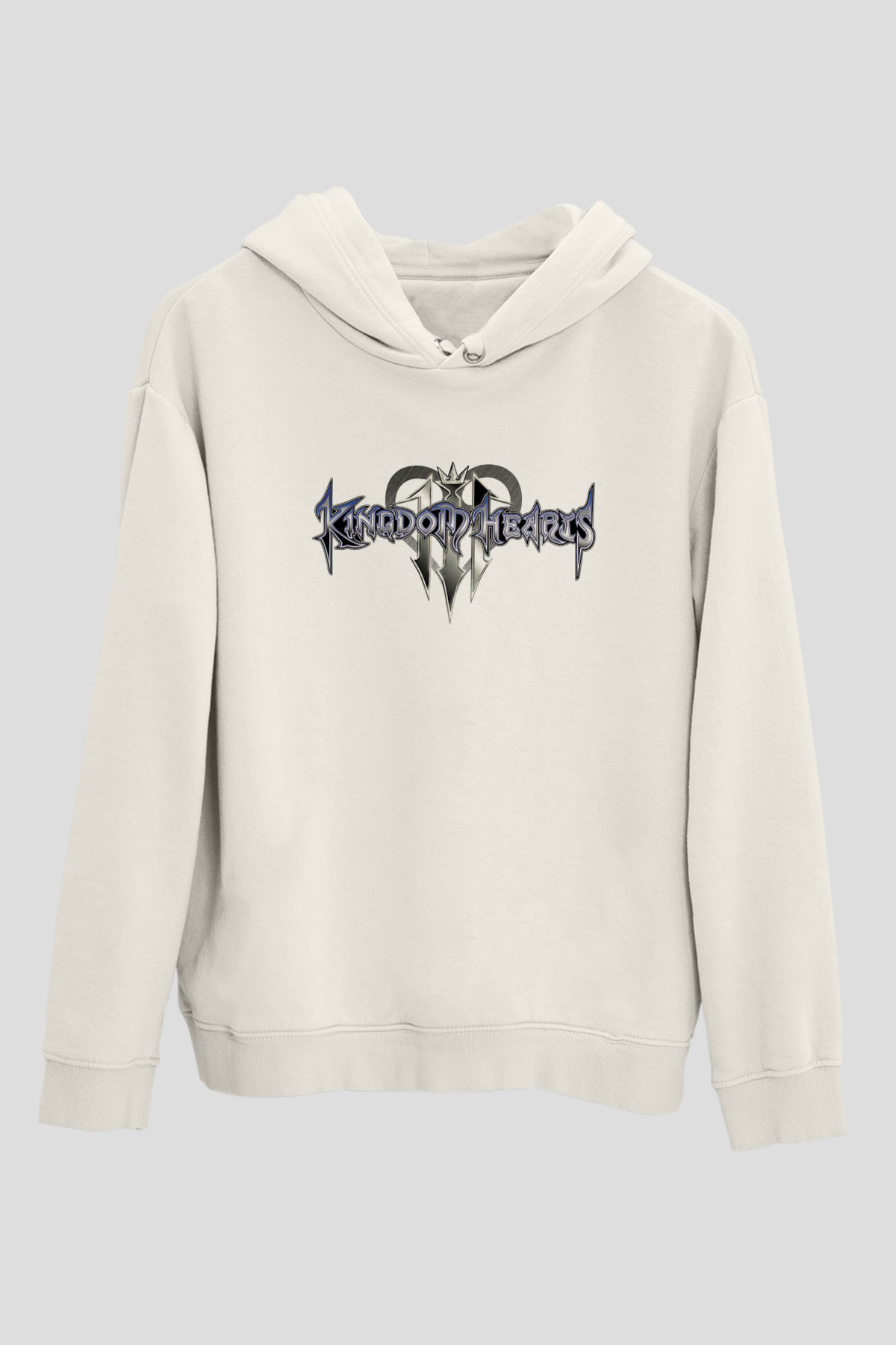 Kingdom Hearts Beyaz Unisex Hoodie
