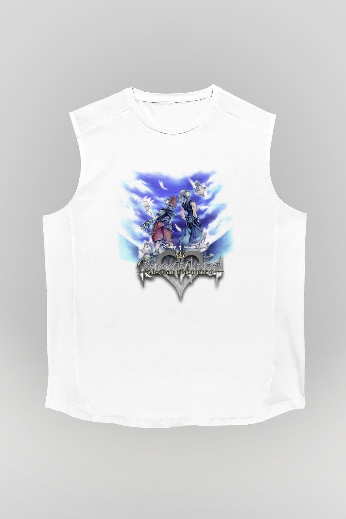Kingdom Hearts Beyaz Unisex Kolsuz Tişört