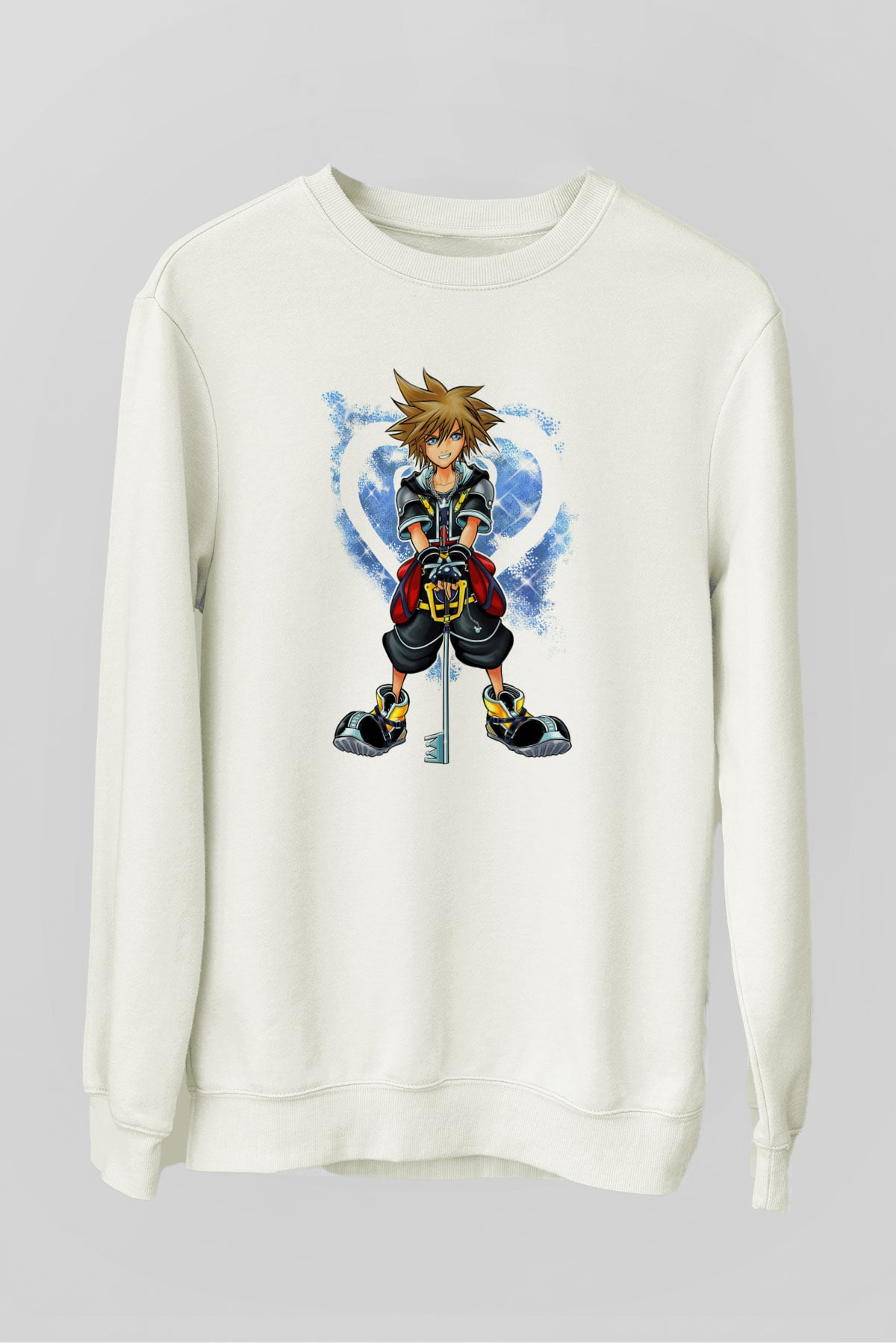 Kingdom Hearts Beyaz Unisex Sweatshirt