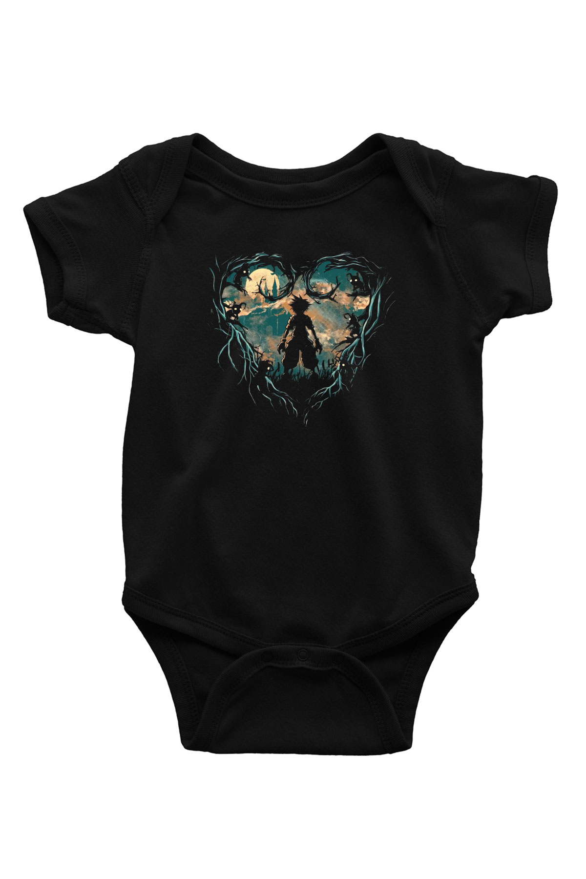 Kingdom Hearts Siyah Bebek Body - Zıbın