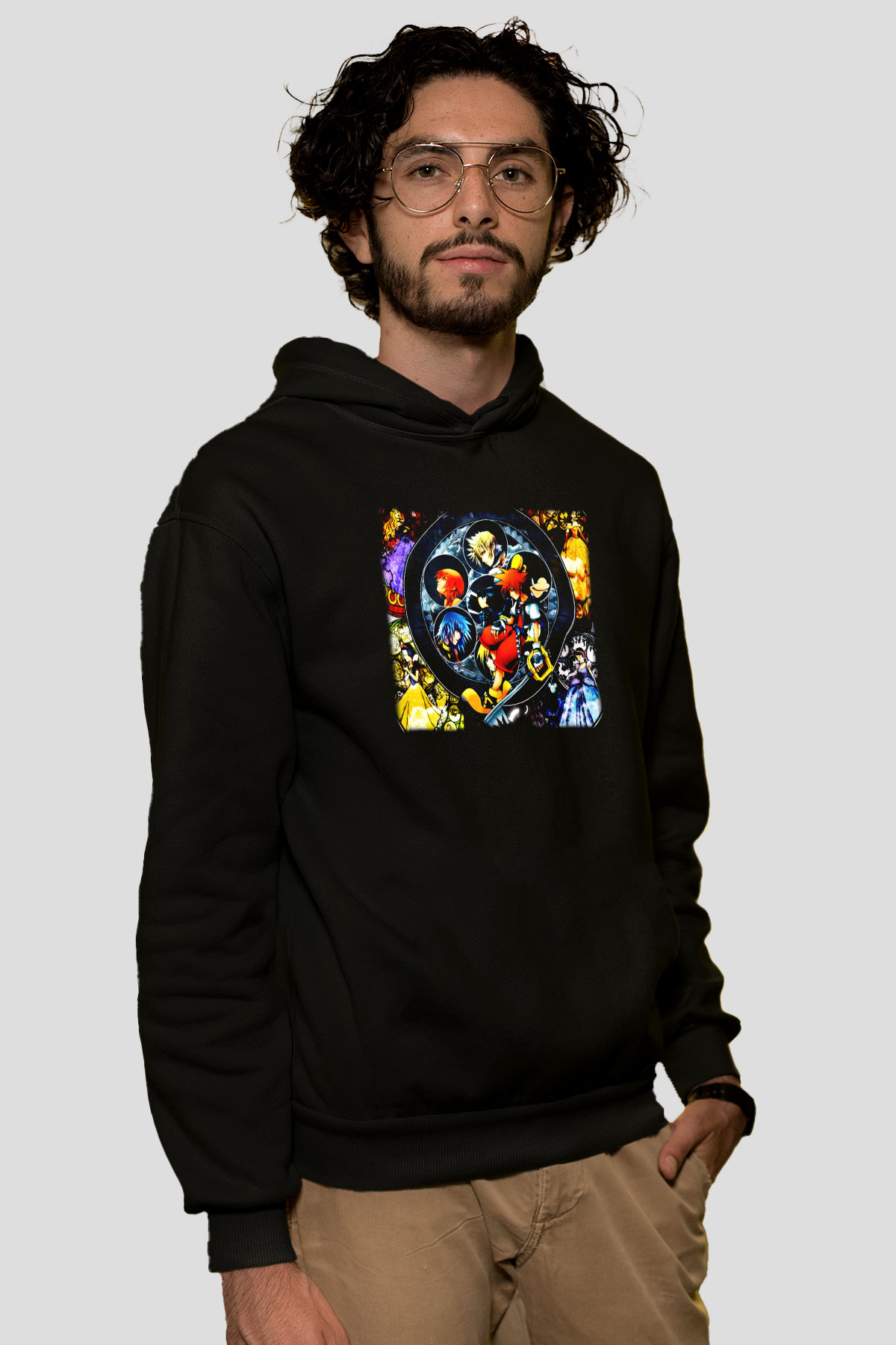 Kingdom Hearts Siyah Unisex Hoodie