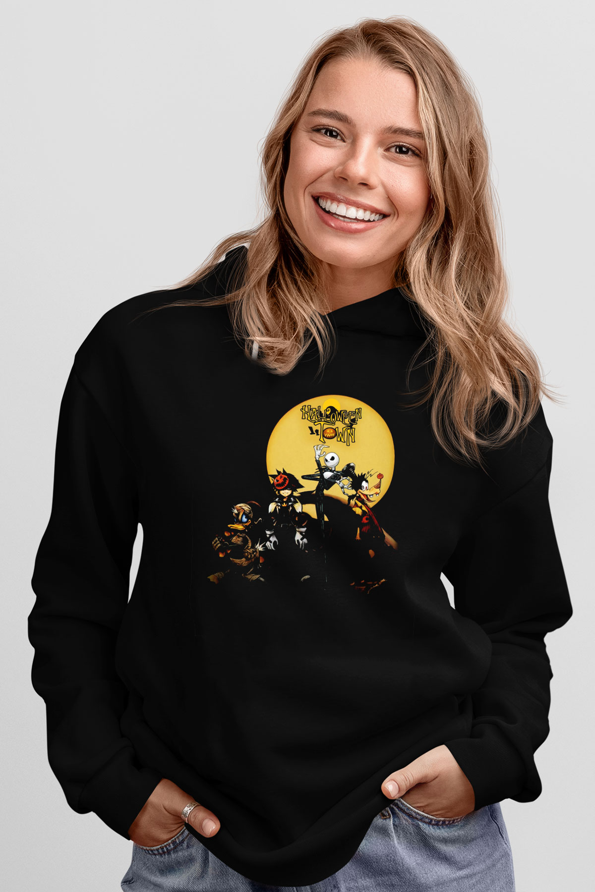 Kingdom Hearts Siyah Unisex Hoodie