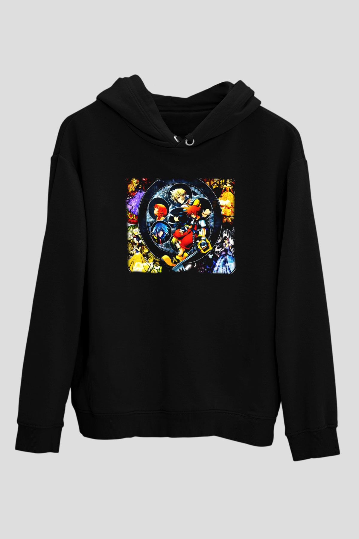 Kingdom Hearts Siyah Unisex Hoodie