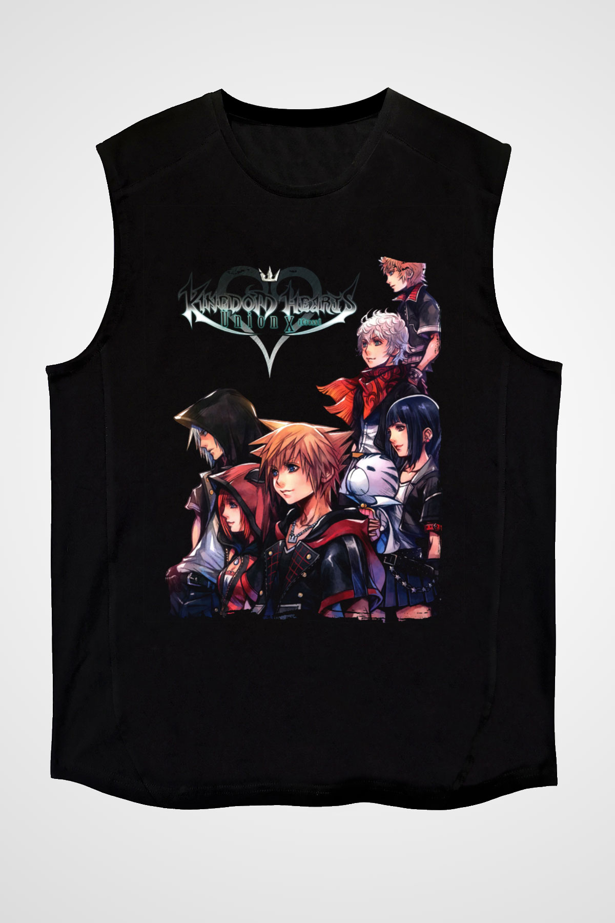 Kingdom Hearts Siyah Unisex Kolsuz Tişört