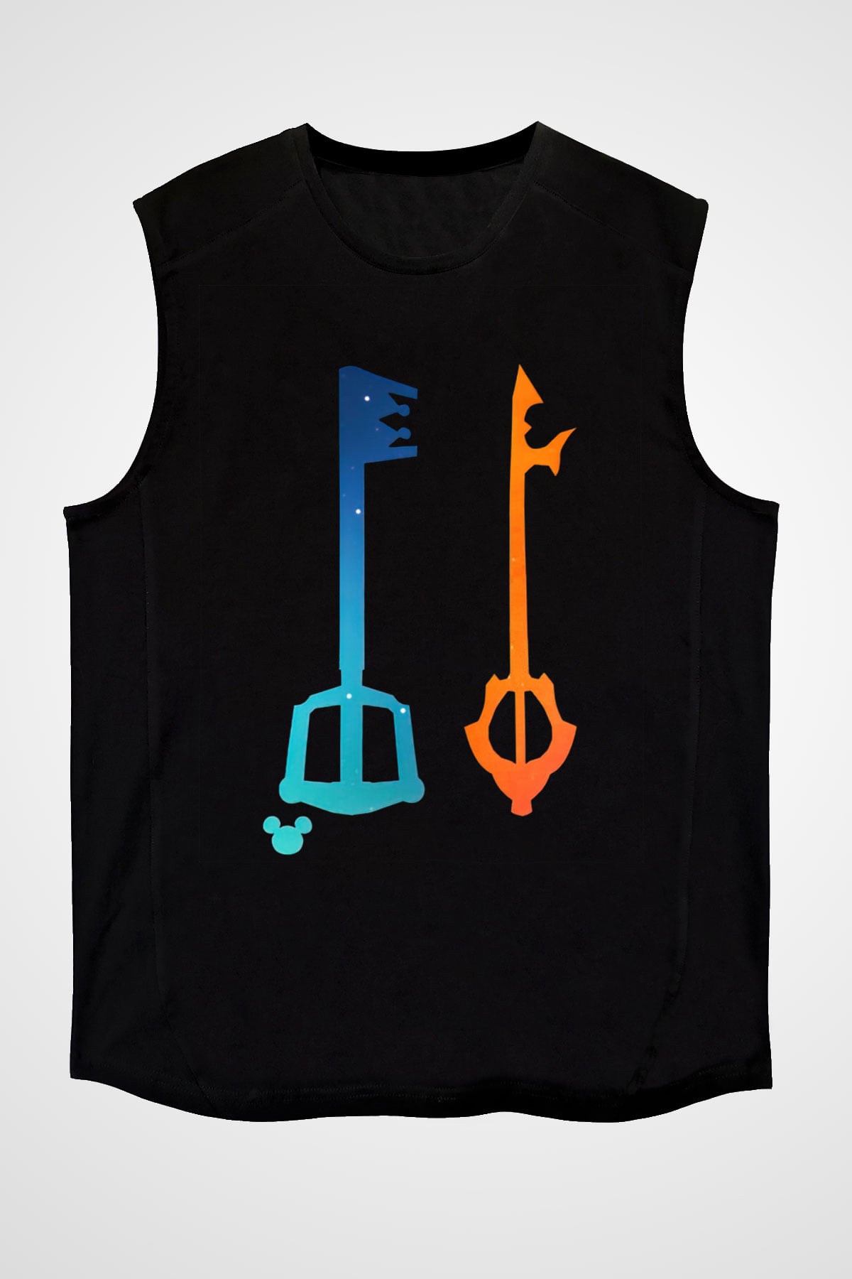 Kingdom Hearts Siyah Unisex Kolsuz Tişört