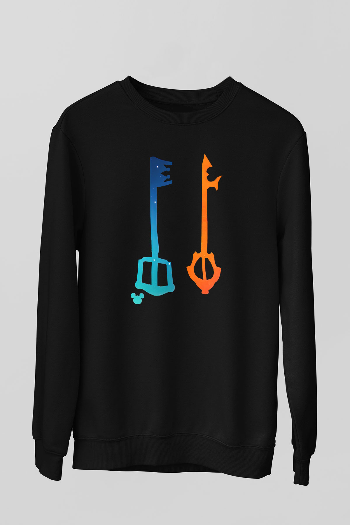 Kingdom Hearts Siyah Unisex Sweatshirt
