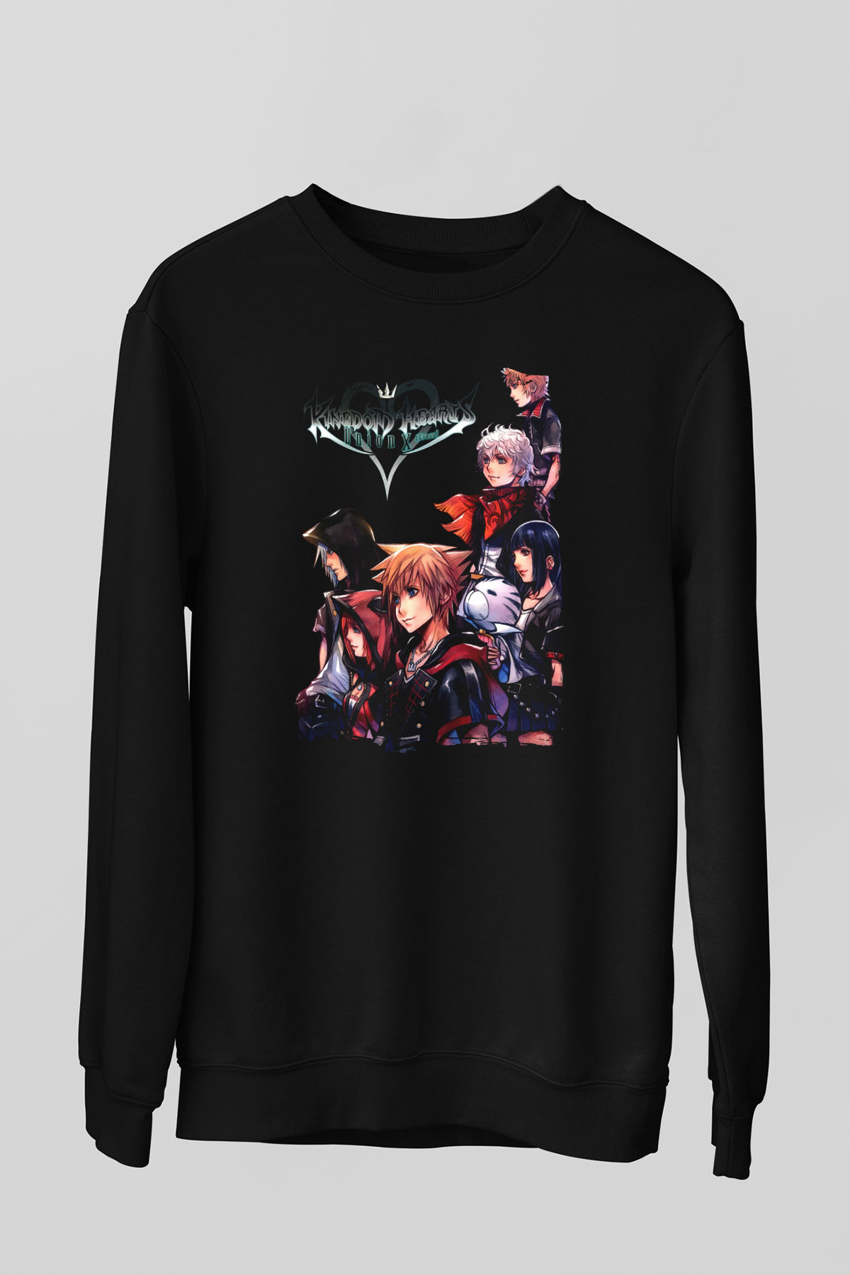 Kingdom Hearts Siyah Unisex Sweatshirt