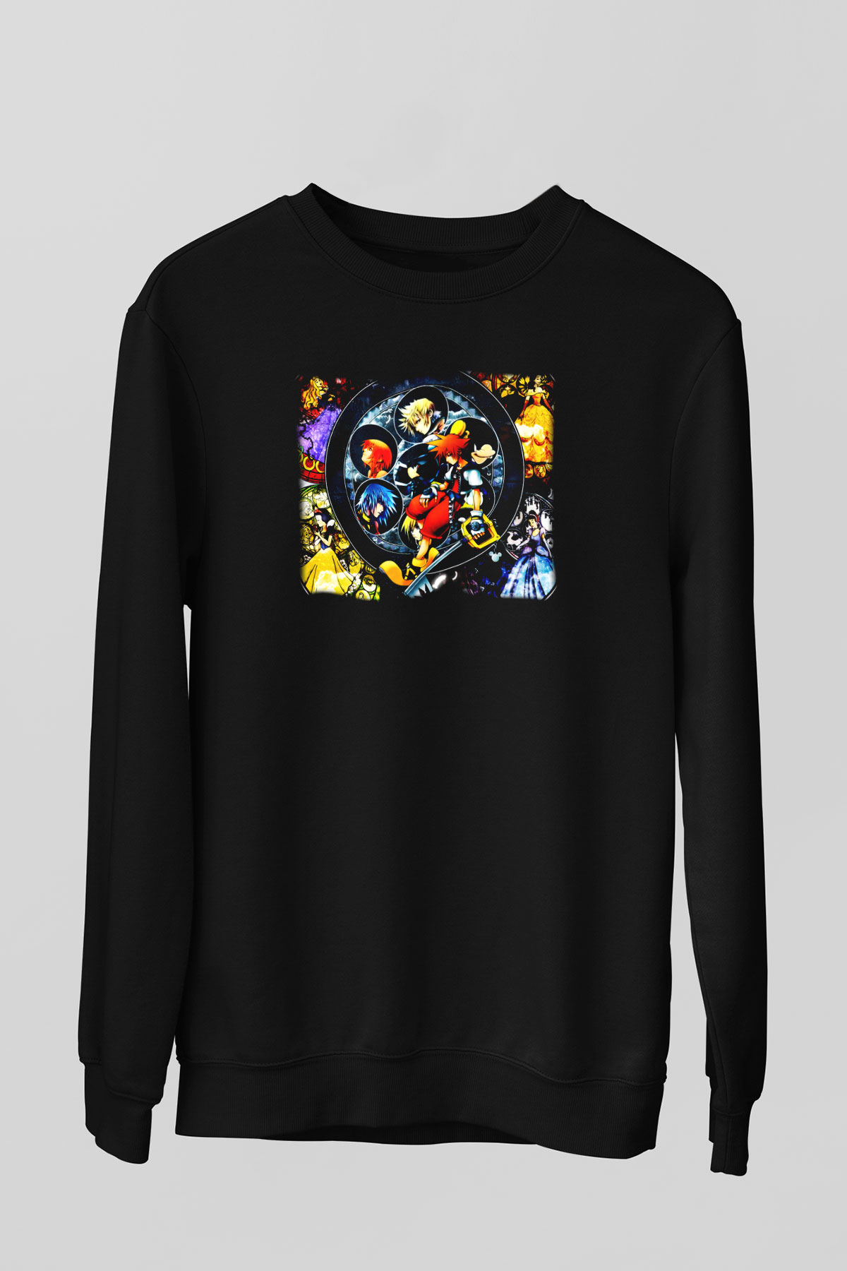 Kingdom Hearts Siyah Unisex Sweatshirt