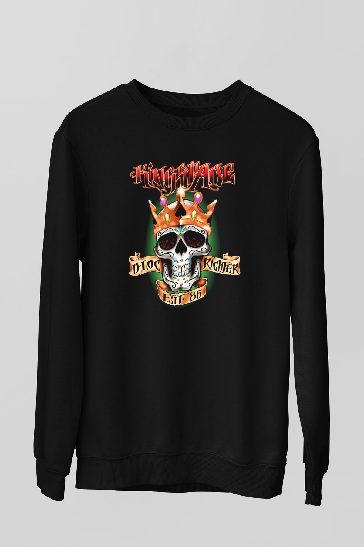 Kingspade Siyah Unisex Sweatshirt