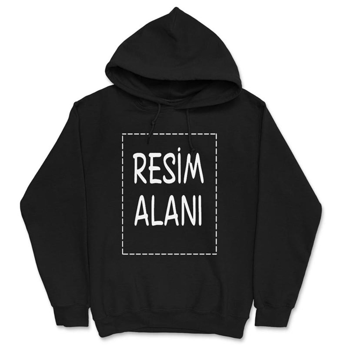 Kişiye Özel Siyah Kapşonlu Sweatshirt Tasarla Hoodie Tasarla