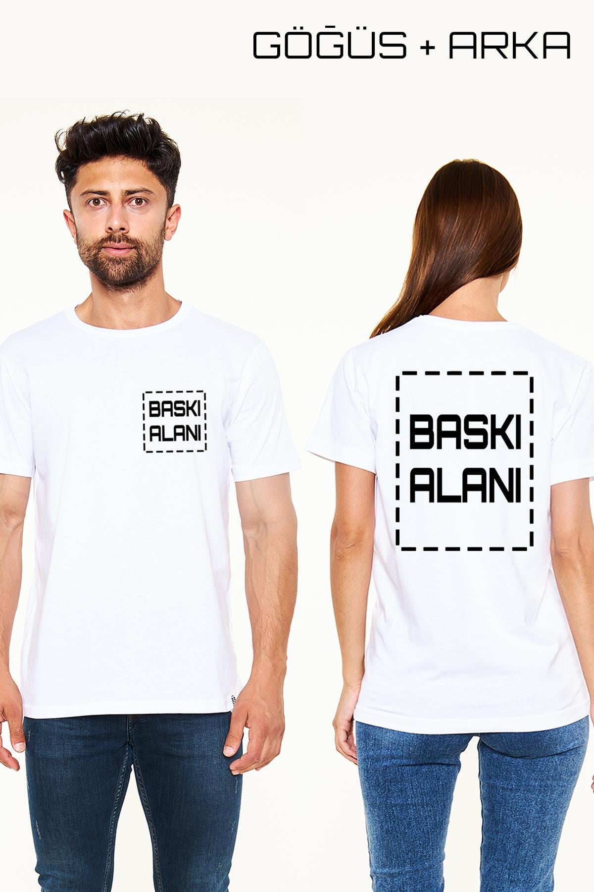 Kişiye Özel Beyaz Tişört | Unisex Tişört Tasarla