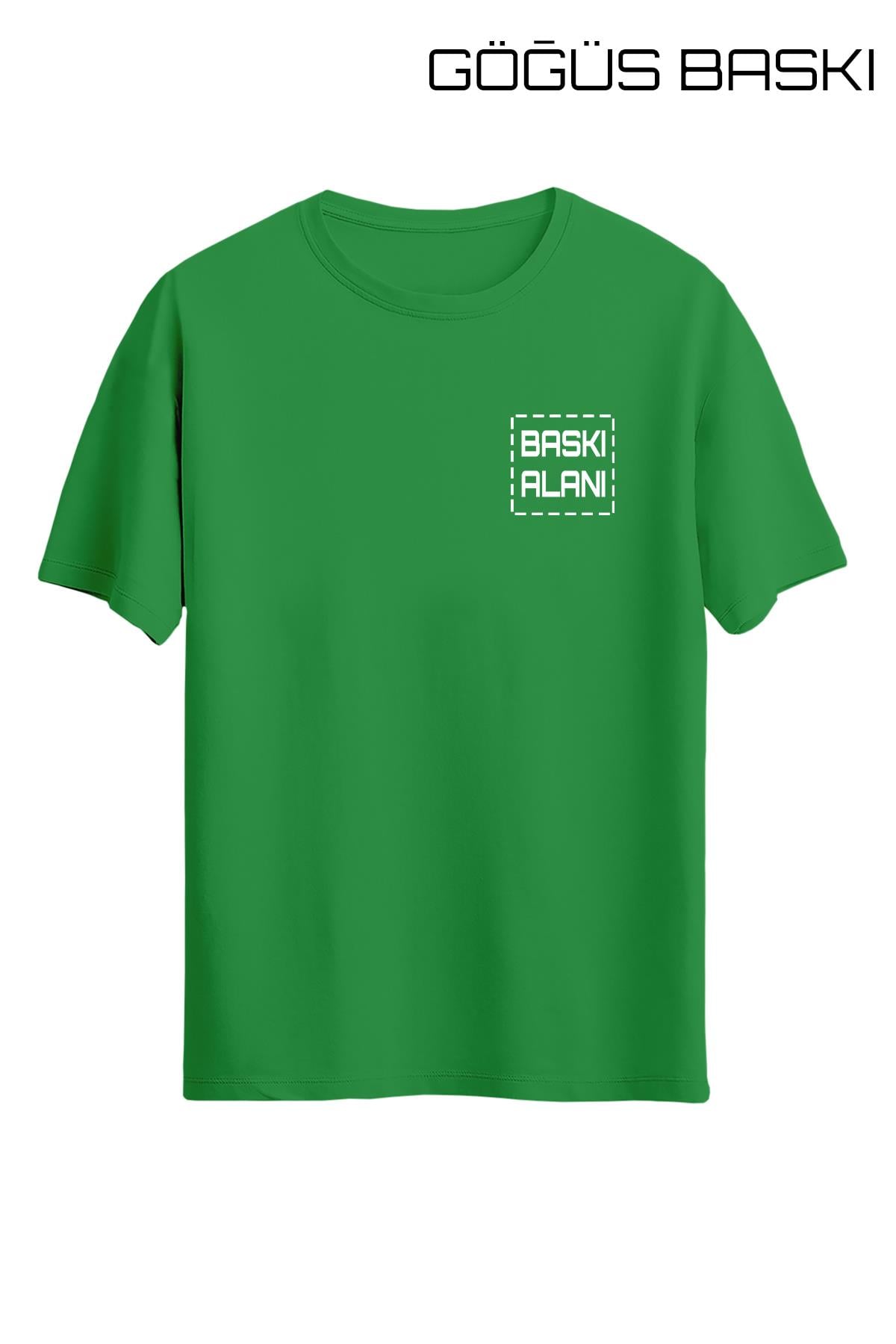 Kişiye Özel Yeşil Unisex Tişört | T-Shirt Tasarla