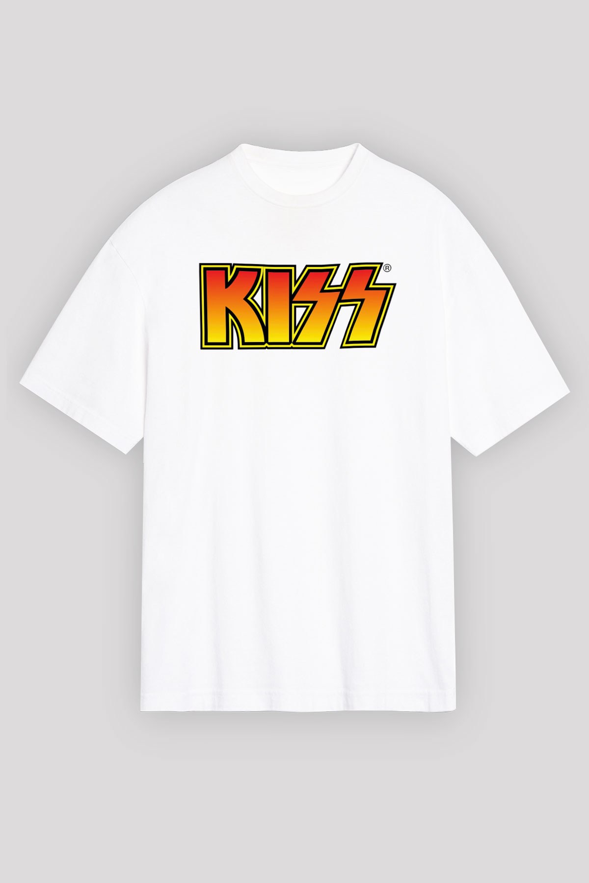 Kiss Beyaz Unisex Oversize Tişört T-Shirt