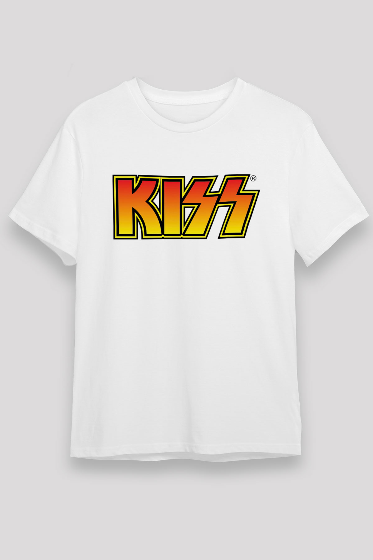 Kiss Beyaz Unisex Tişört T-Shirt - TişörtFabrikası