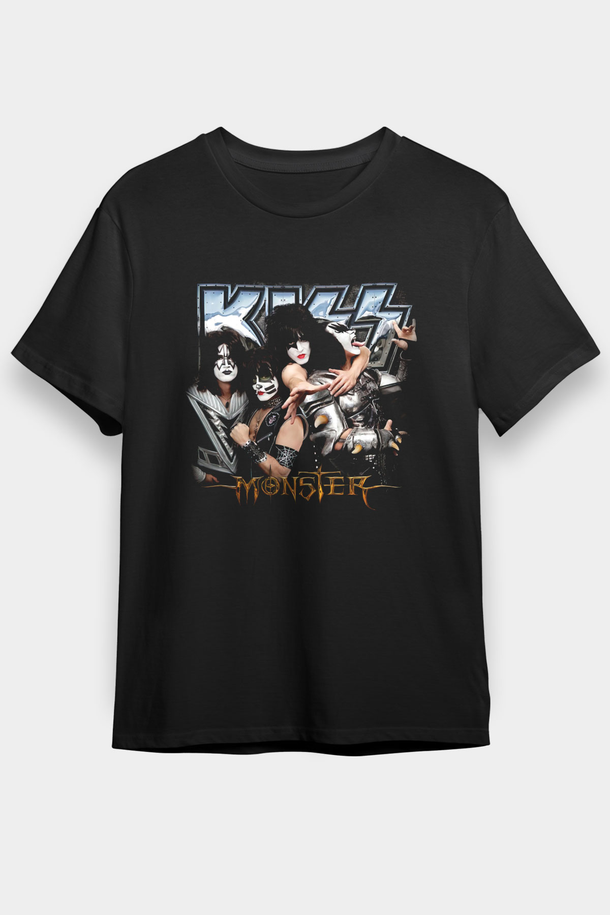 Kiss Siyah Unisex Tişört T-Shirt - TişörtFabrikası