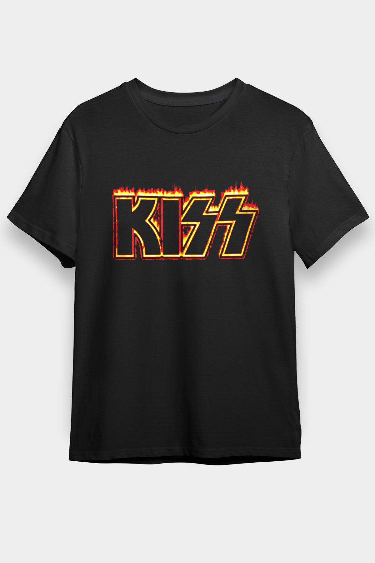 Kiss Siyah Unisex Tişört T-Shirt - TişörtFabrikası