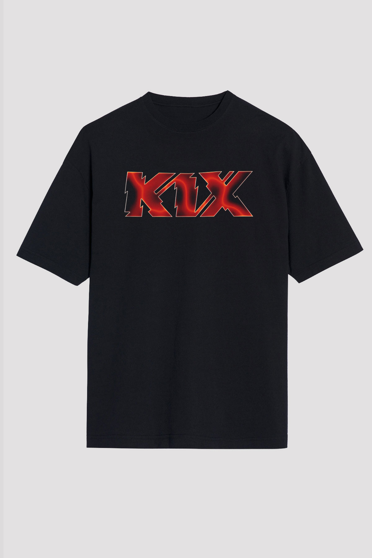 Kix Siyah Oversize Tişört Oversize T-shirt - TişörtFabrikası