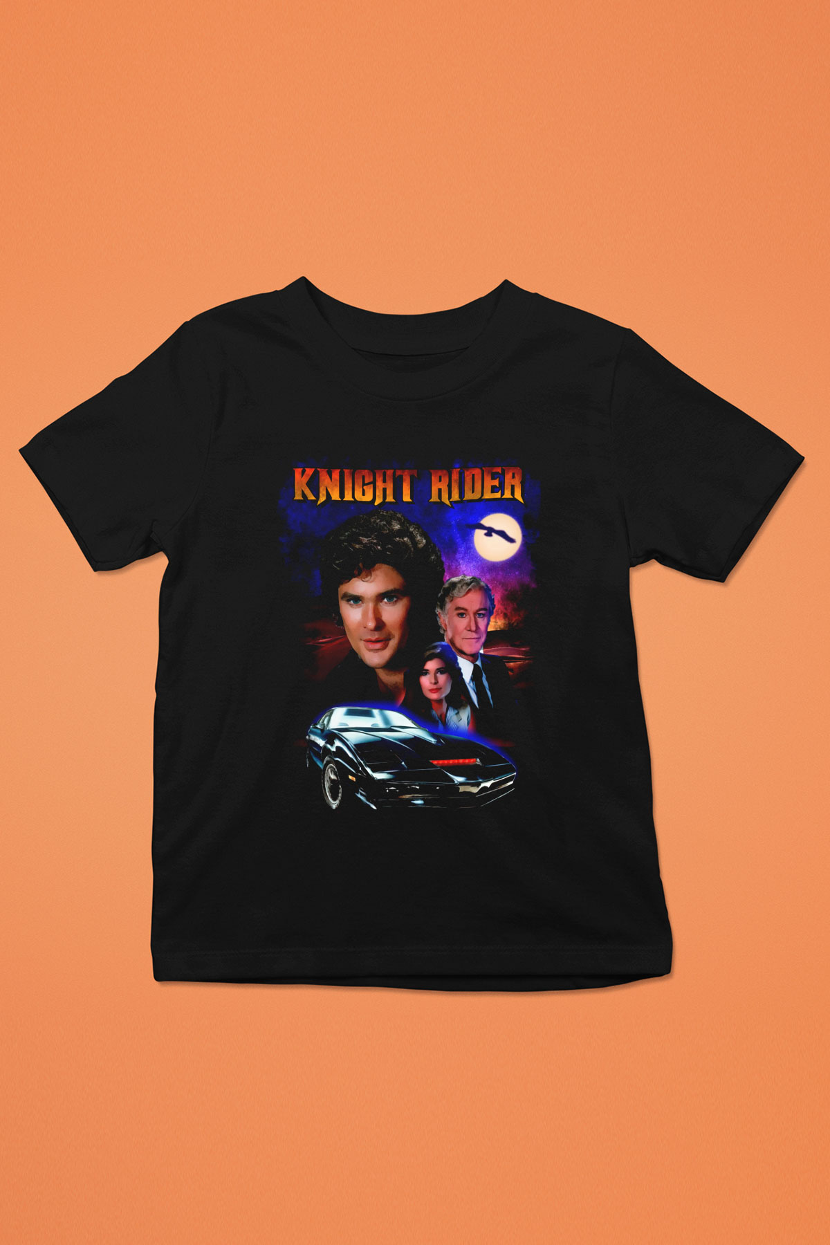 Knight Rider Siyah Unisex  Çocuk Tişört