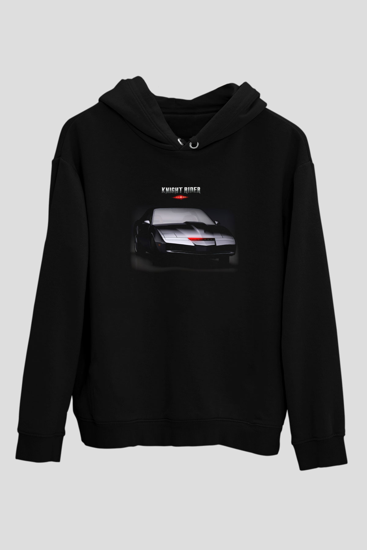 Knight Rider Siyah Unisex Kapüşonlu Sweatshirt
