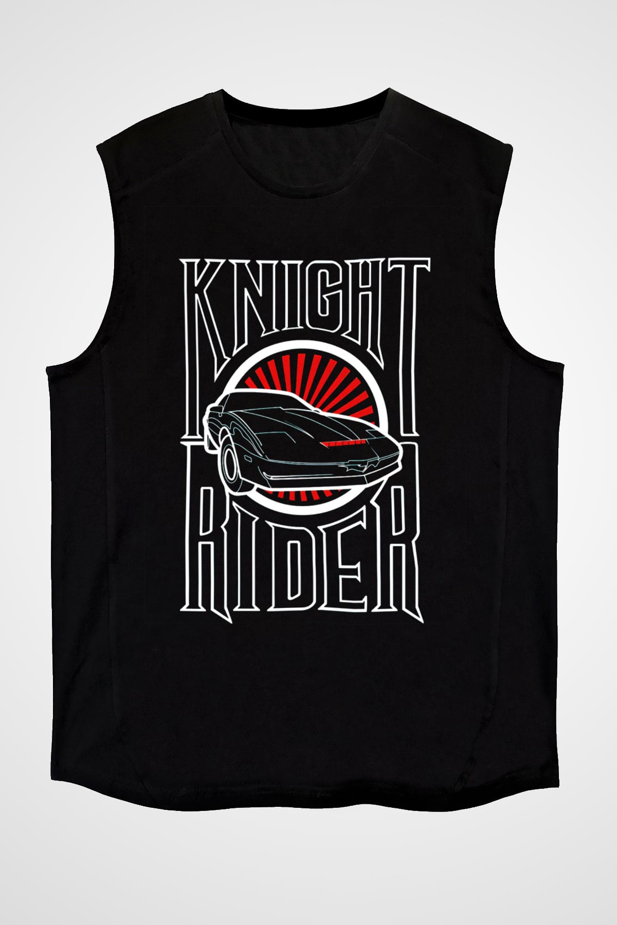 Knight Rider Siyah Unisex  Kolsuz Tişört