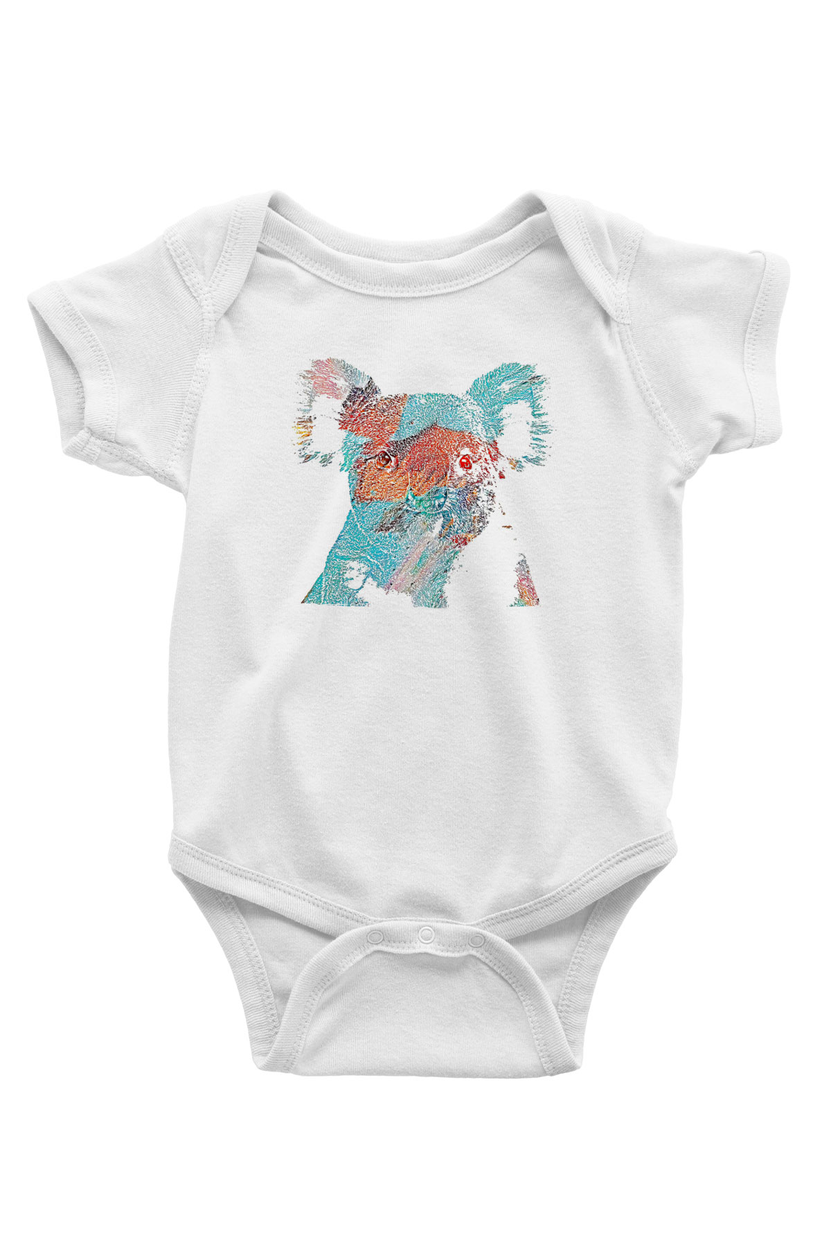 Koala Baskılı Beyaz Unisex Bebek Body - Zıbın