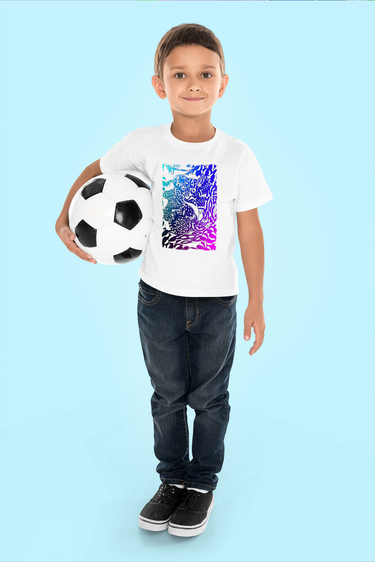Koala Baskılı Beyaz Unisex Beyaz Çocuk Tişört - Tshirt