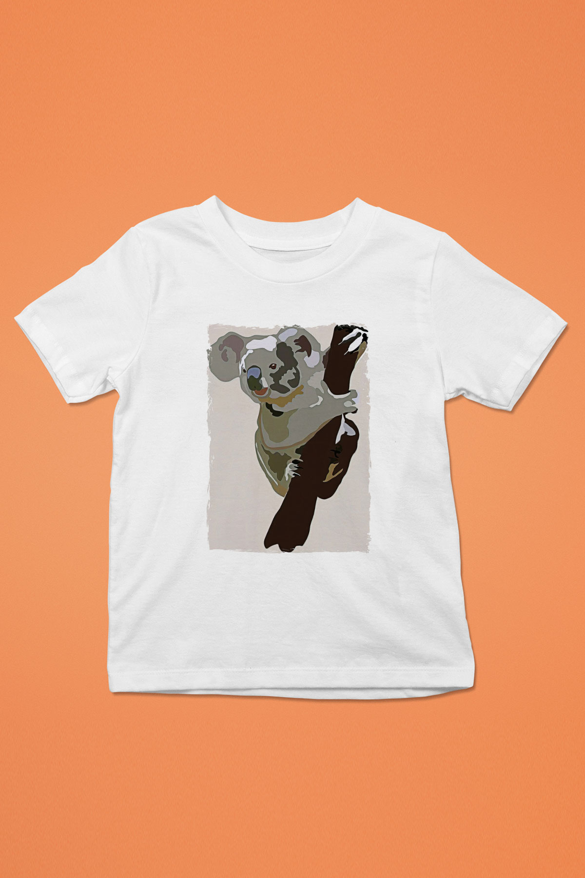 Koala Baskılı Beyaz Unisex Beyaz Çocuk Tişört - Tshirt