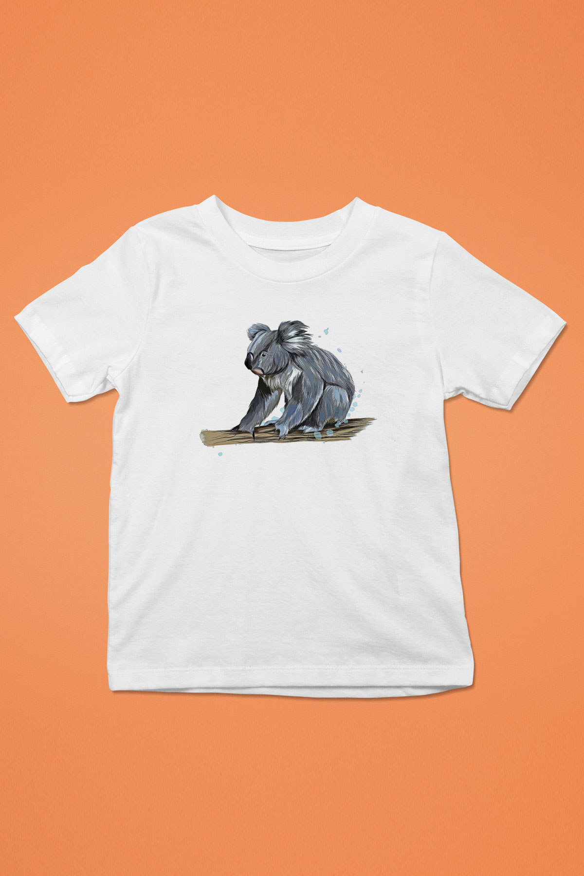 Koala Baskılı Beyaz Unisex Beyaz Çocuk Tişört - Tshirt