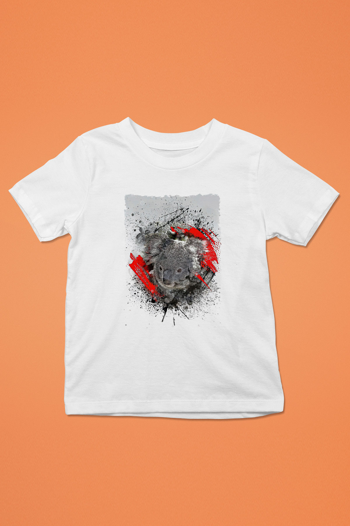 Koala Baskılı Beyaz Unisex Beyaz Çocuk Tişört - Tshirt