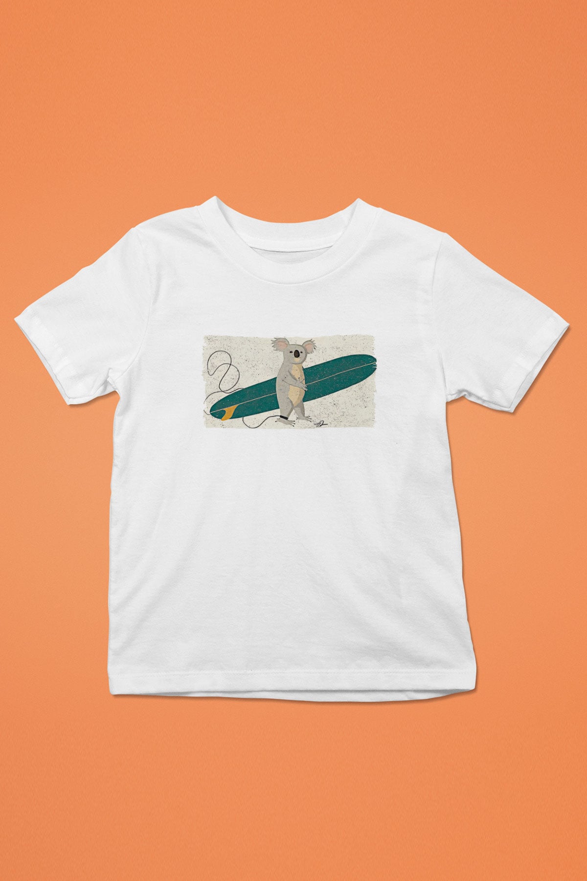 Koala Baskılı Beyaz Unisex Beyaz Çocuk Tişört - Tshirt