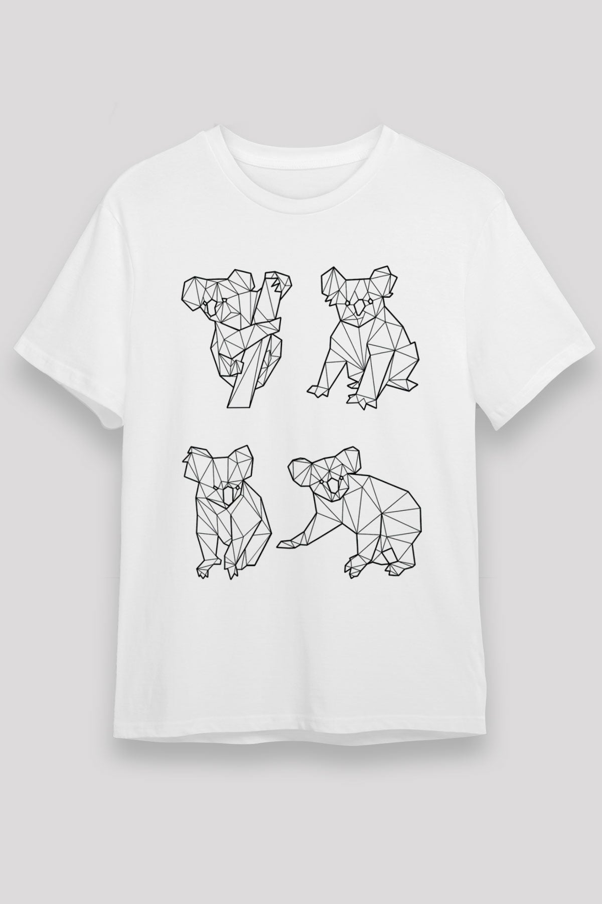 Koala Unisex Baskılı Beyaz Tişört - Tshirt