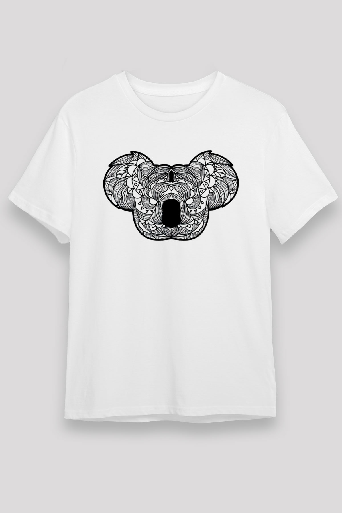 Koala Unisex Baskılı Beyaz Tişört - Tshirt