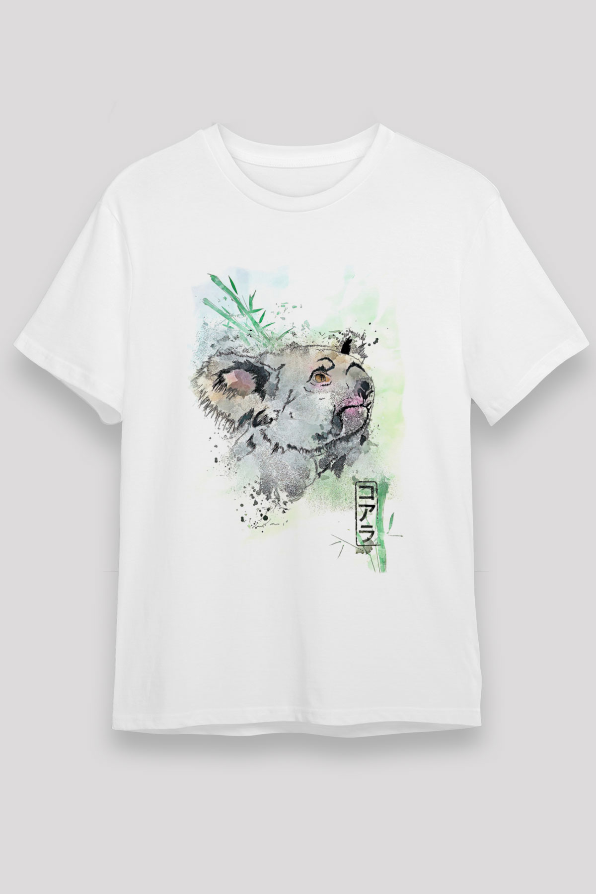 Koala Unisex Baskılı Beyaz Tişört - Tshirt