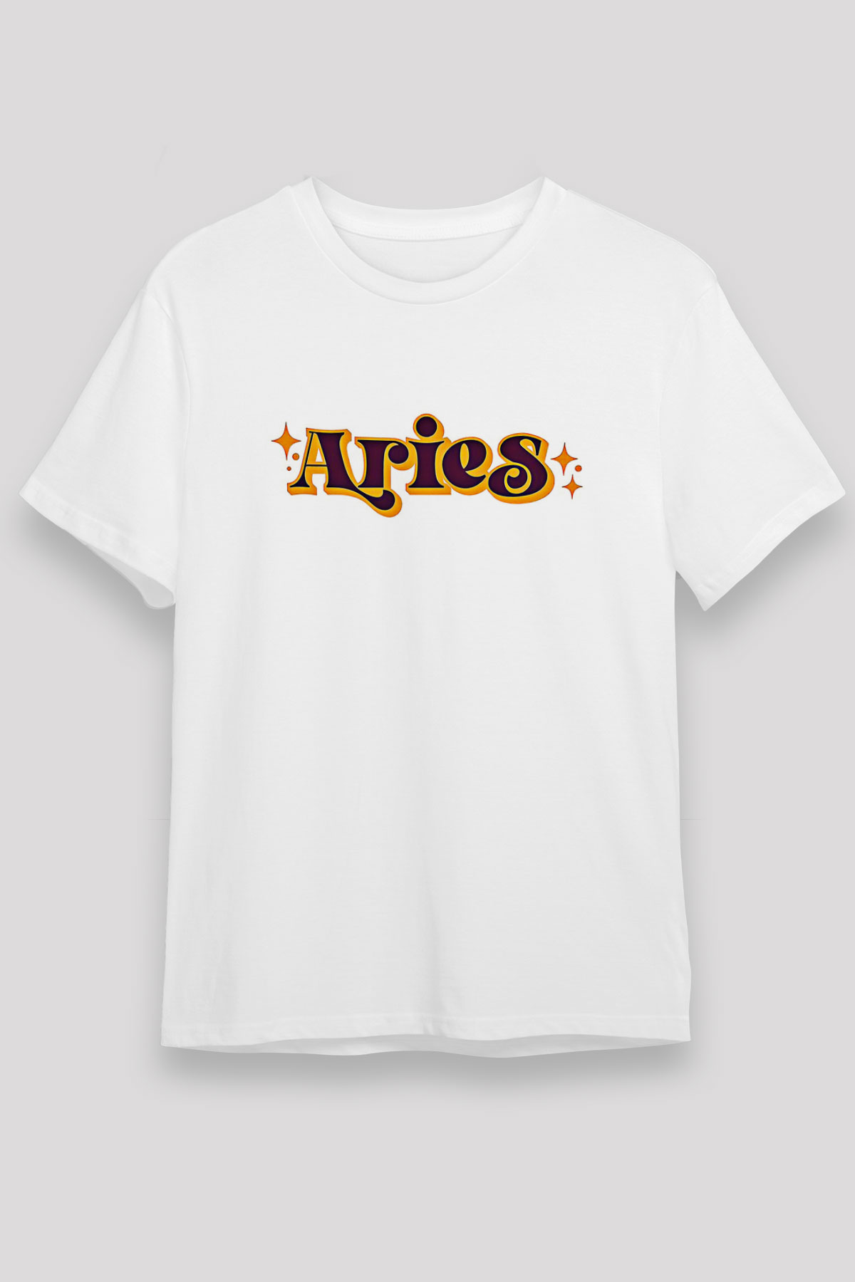 Koç Burcu Unisex Baskılı Beyaz Tişört - Tshirt