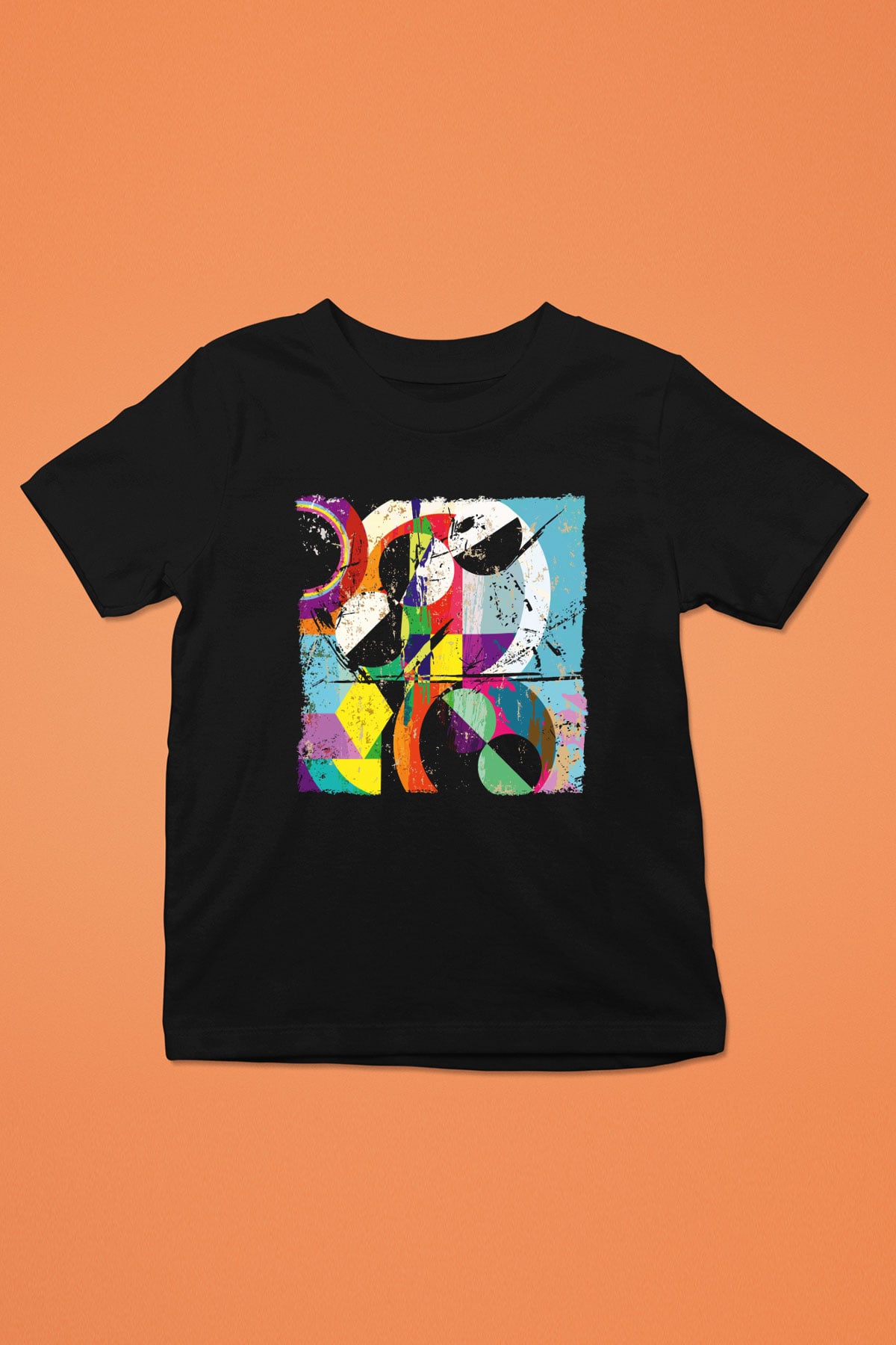 Kolaj Siyah Unisex Çocuk Tişört