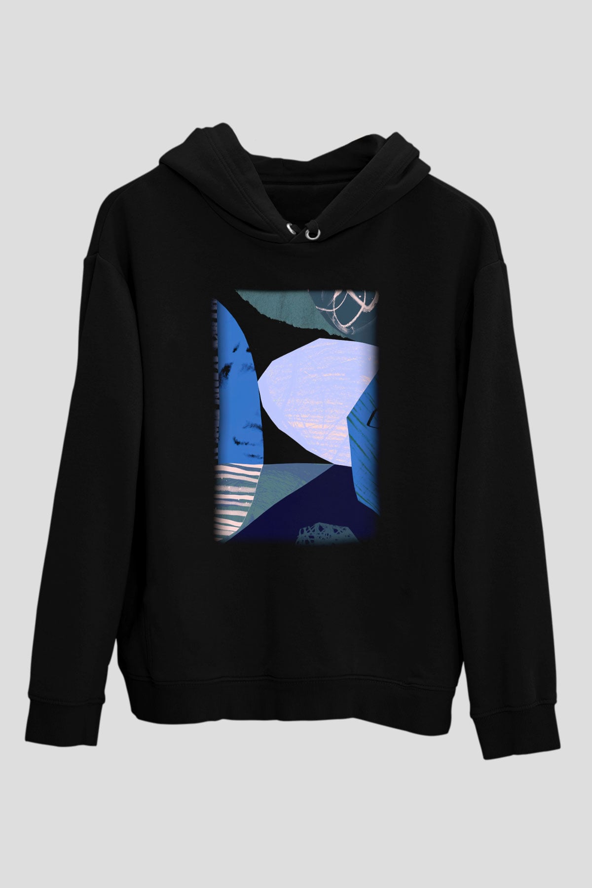 Kolaj Siyah Unisex Hoodie