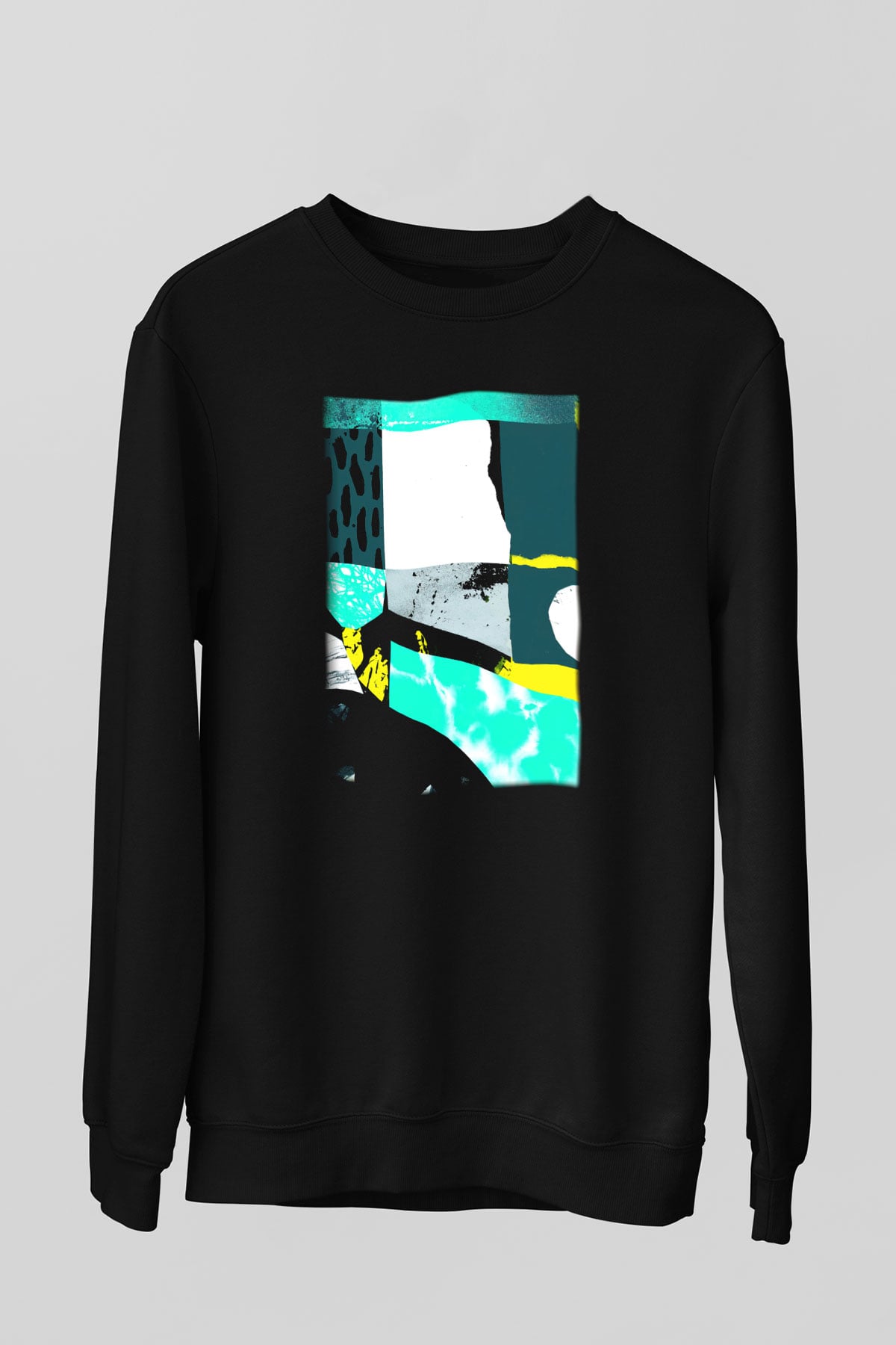 Kolaj Siyah Unisex Sweatshirt