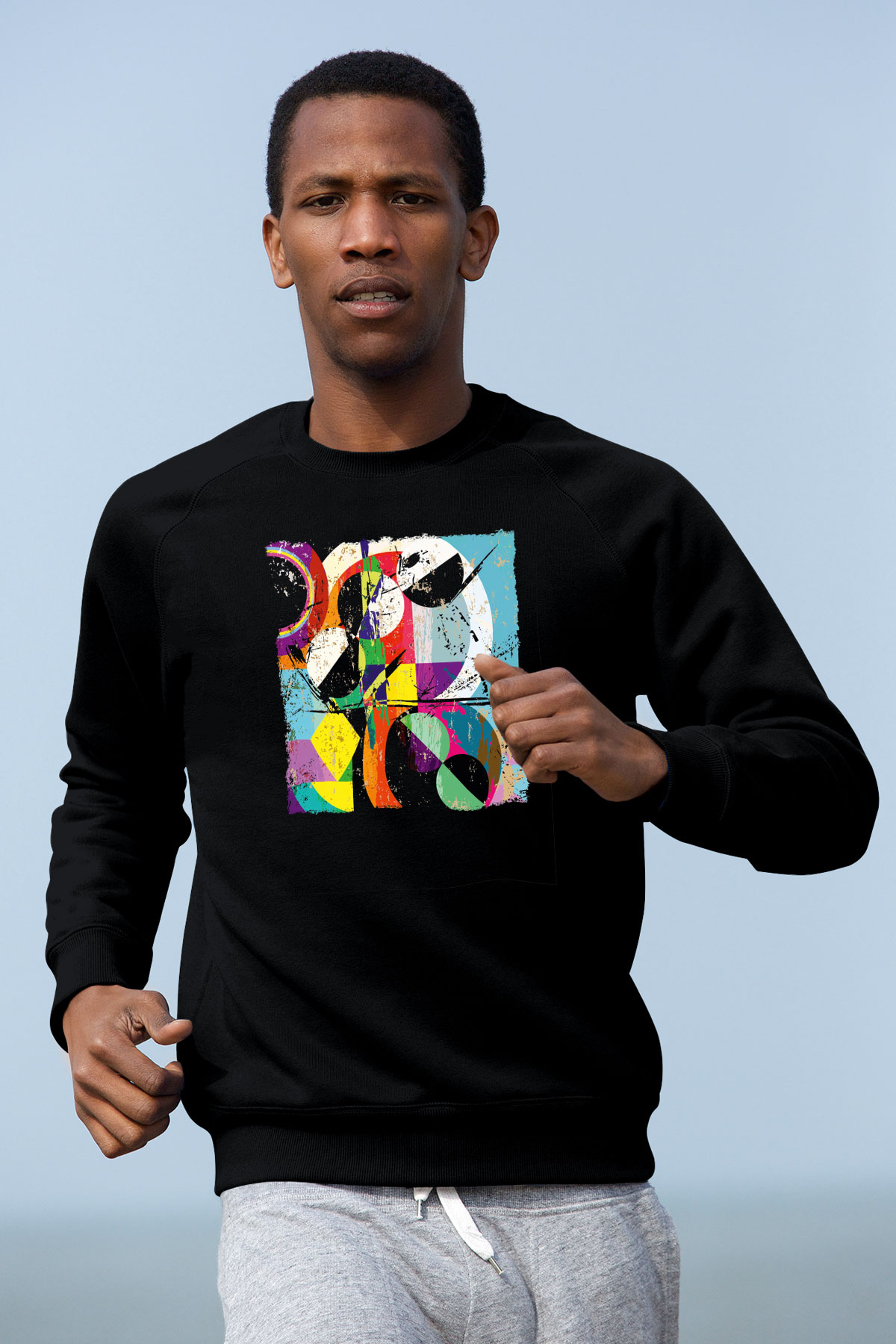 Kolaj Siyah Unisex Sweatshirt