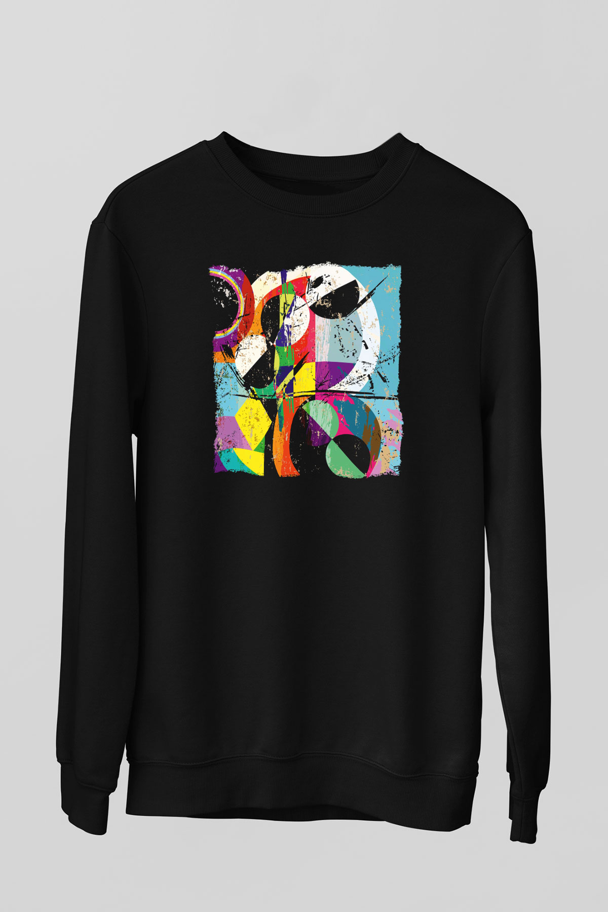 Kolaj Siyah Unisex Sweatshirt