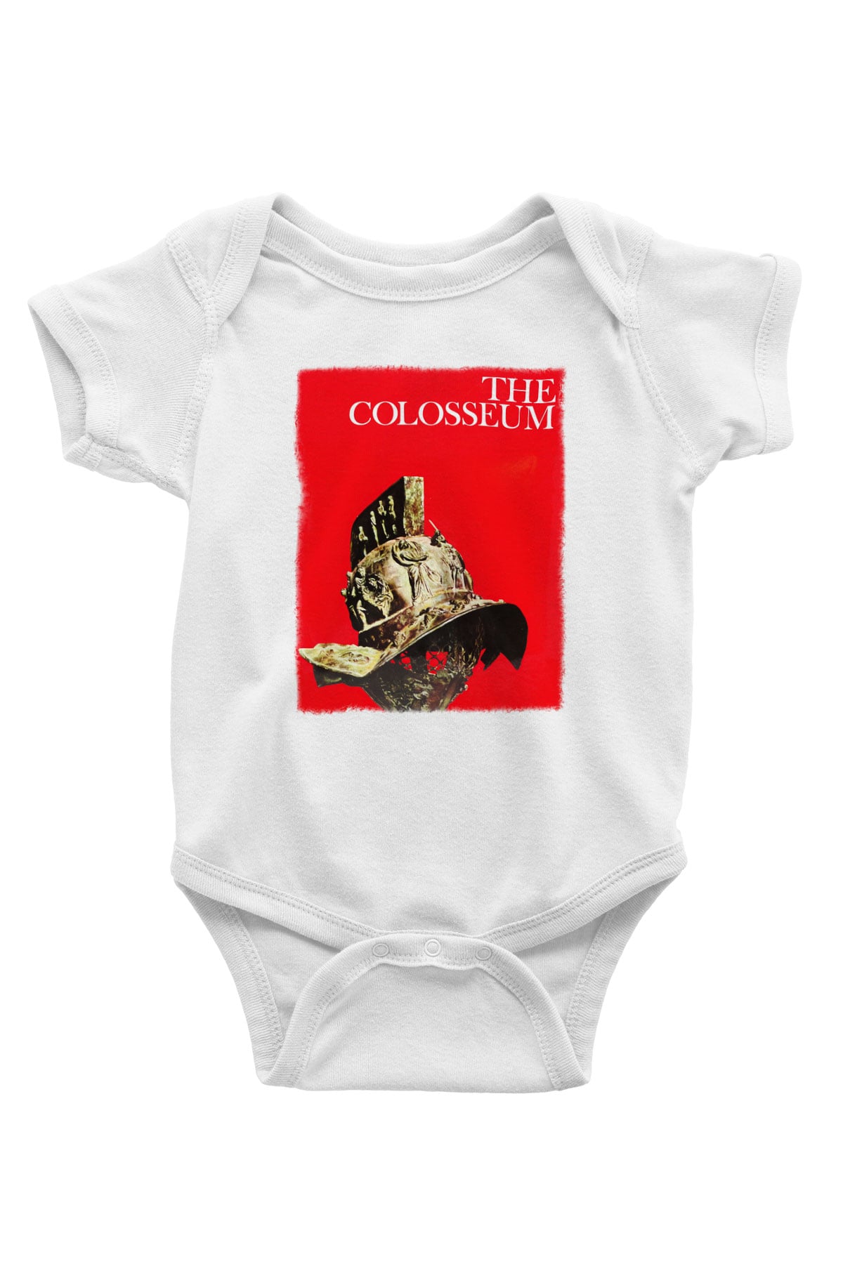 Kolezyum Baskılı Beyaz Unisex Bebek Body - Zıbın