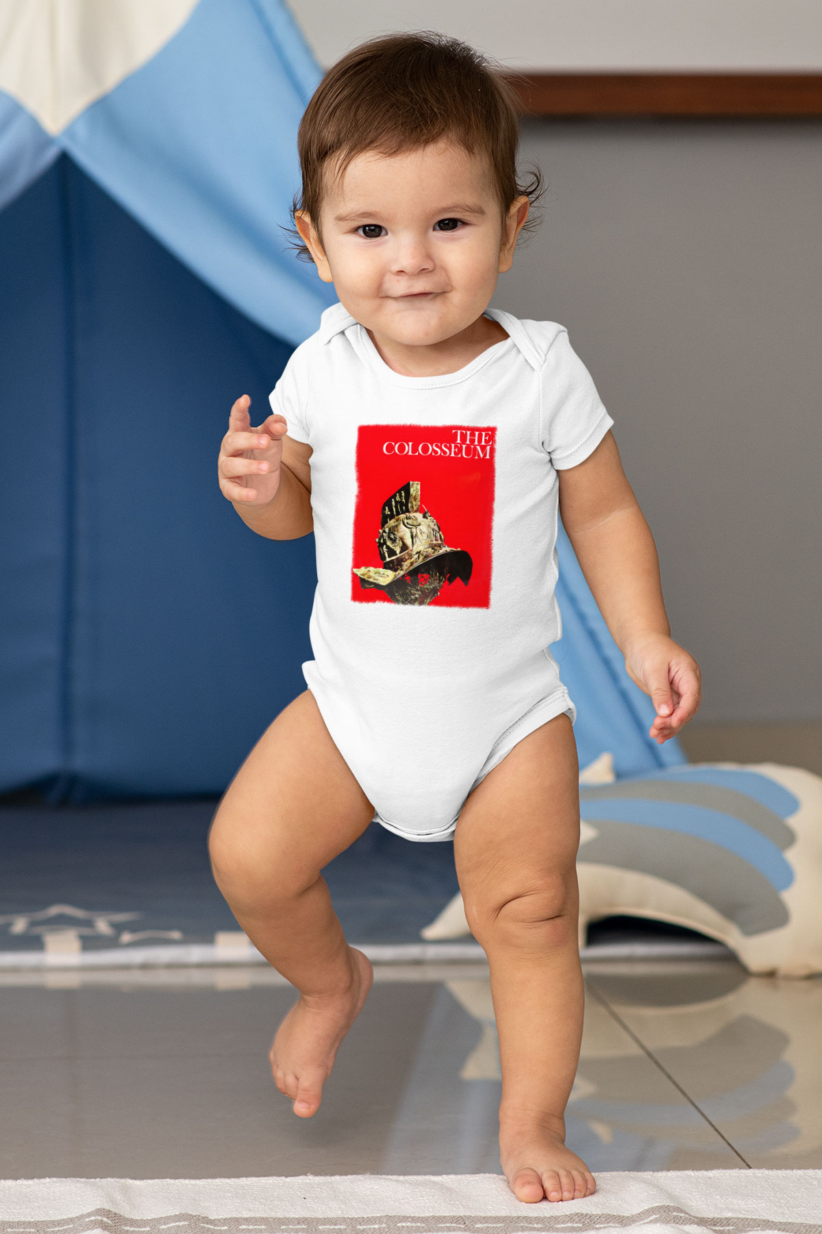 Kolezyum Baskılı Beyaz Unisex Bebek Body - Zıbın