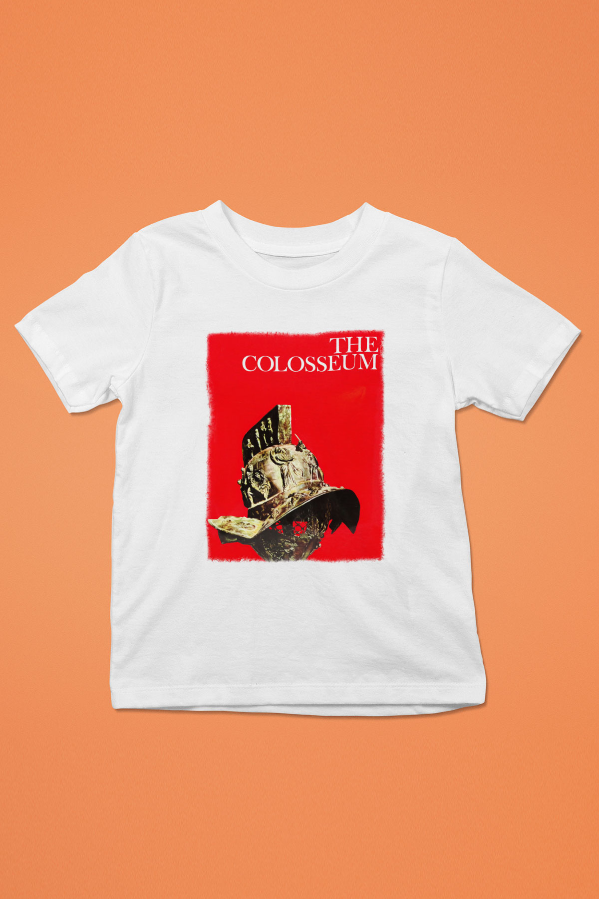 Kolezyum Baskılı Beyaz Unisex Çocuk Tişört