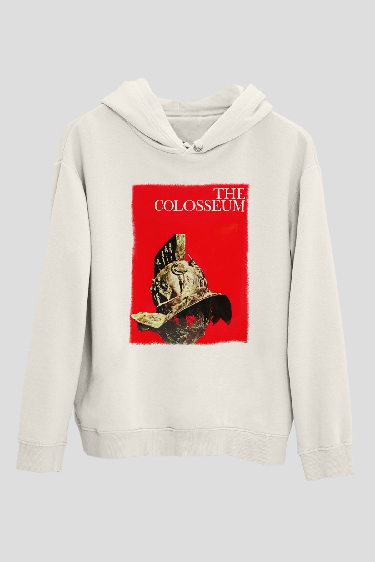 Kolezyum Beyaz Unisex Kapşonlu Sweatshirt