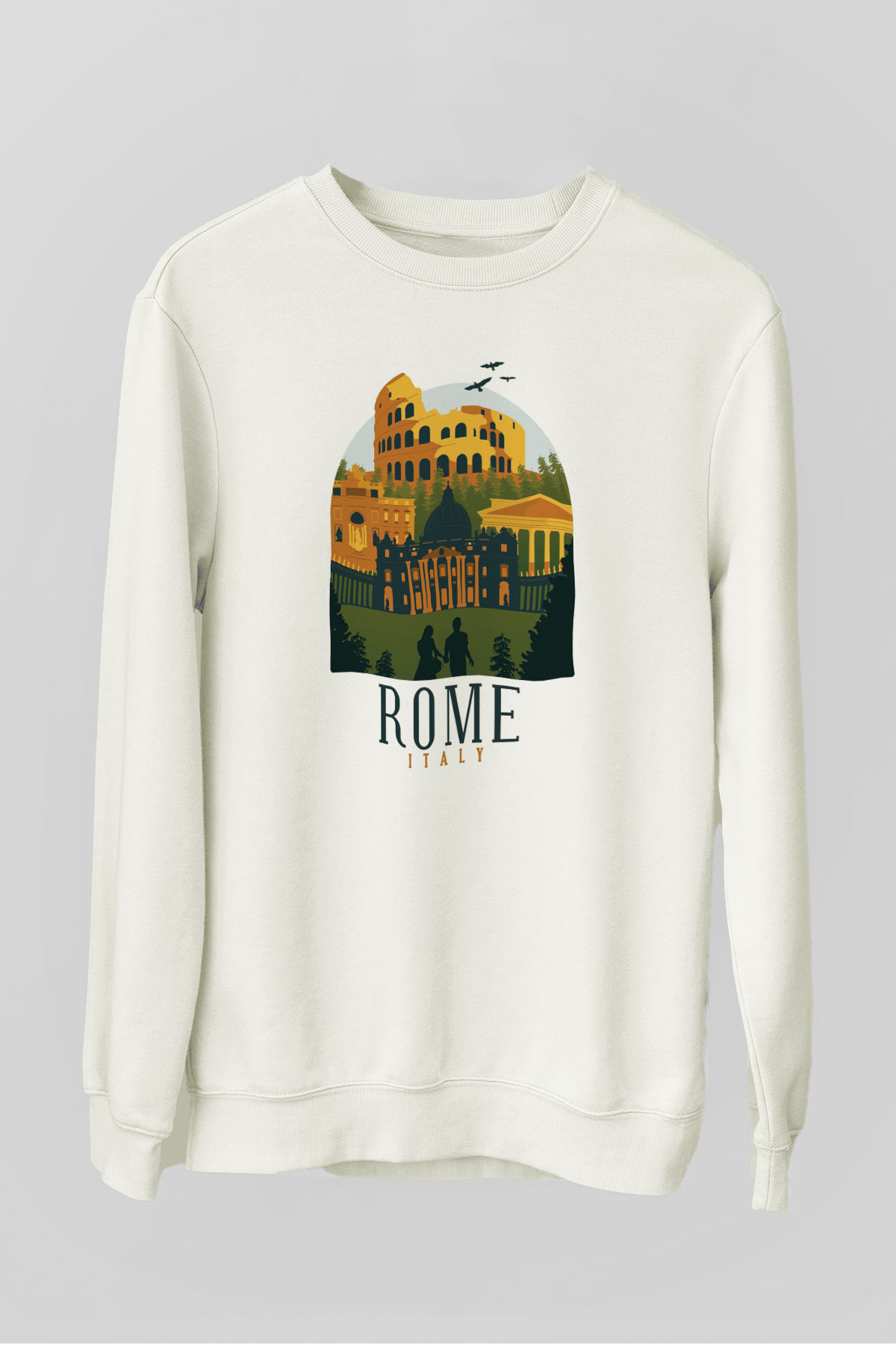 Kolezyum Beyaz Unisex Sweatshirt