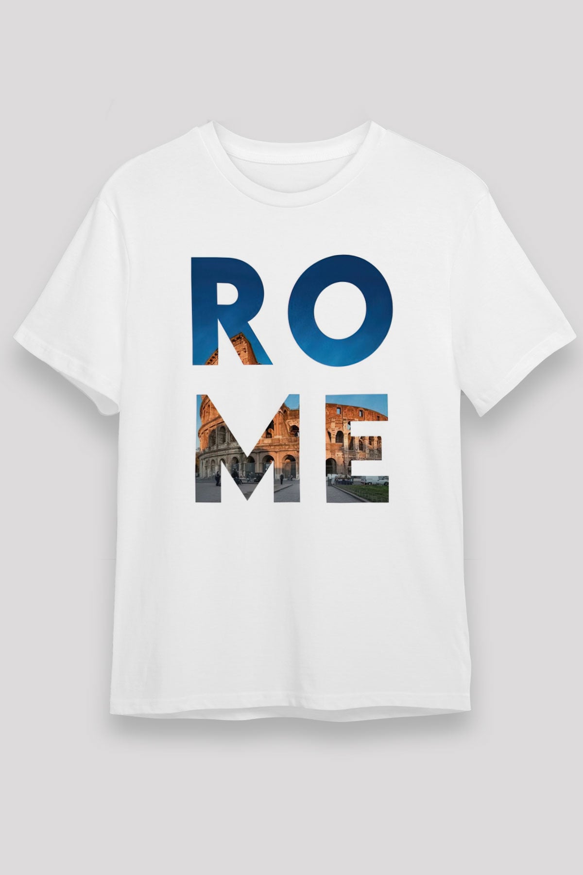Kolezyum Beyaz Unisex Tişört T-Shirt - TişörtFabrikası