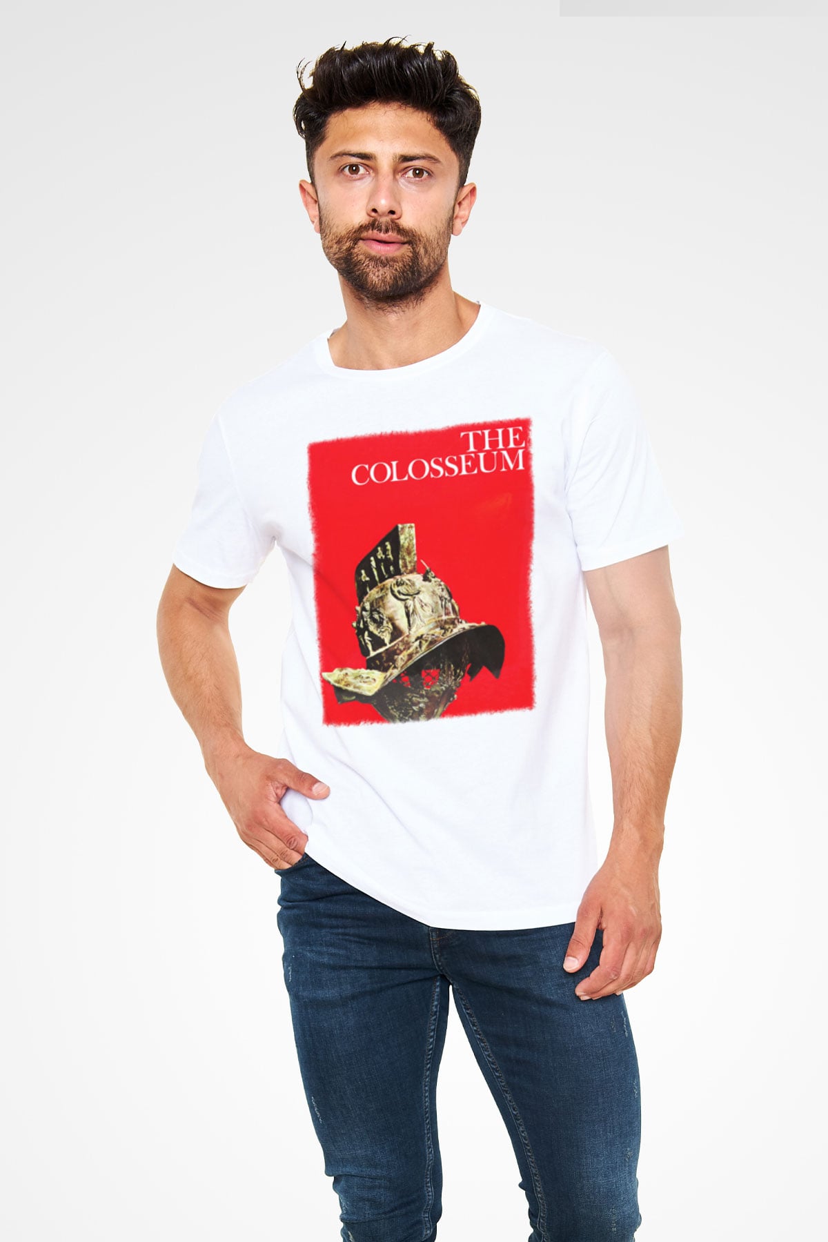 Kolezyum Beyaz Unisex Tişört T-Shirt - TişörtFabrikası
