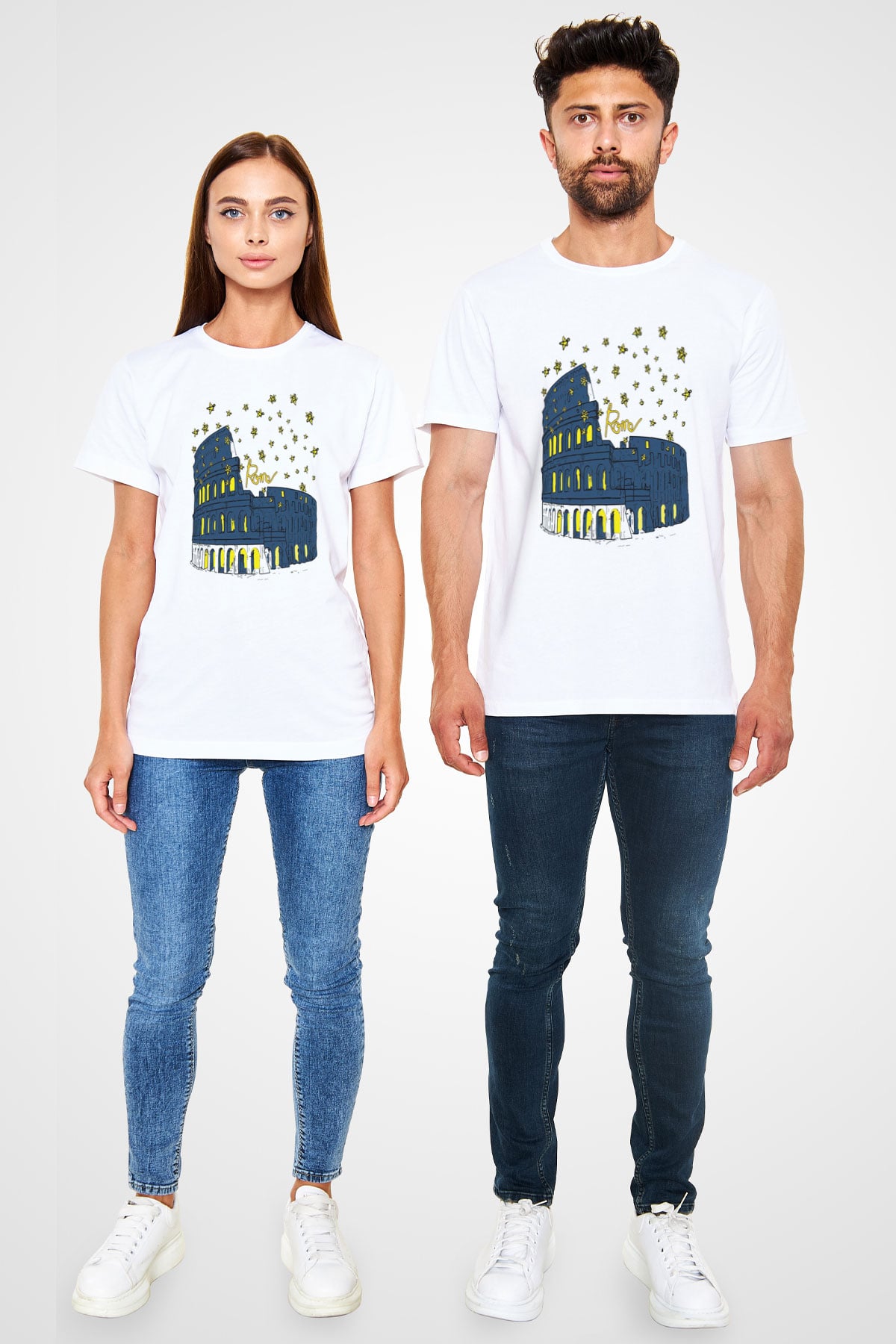 Kolezyum Beyaz Unisex Tişört T-Shirt - TişörtFabrikası