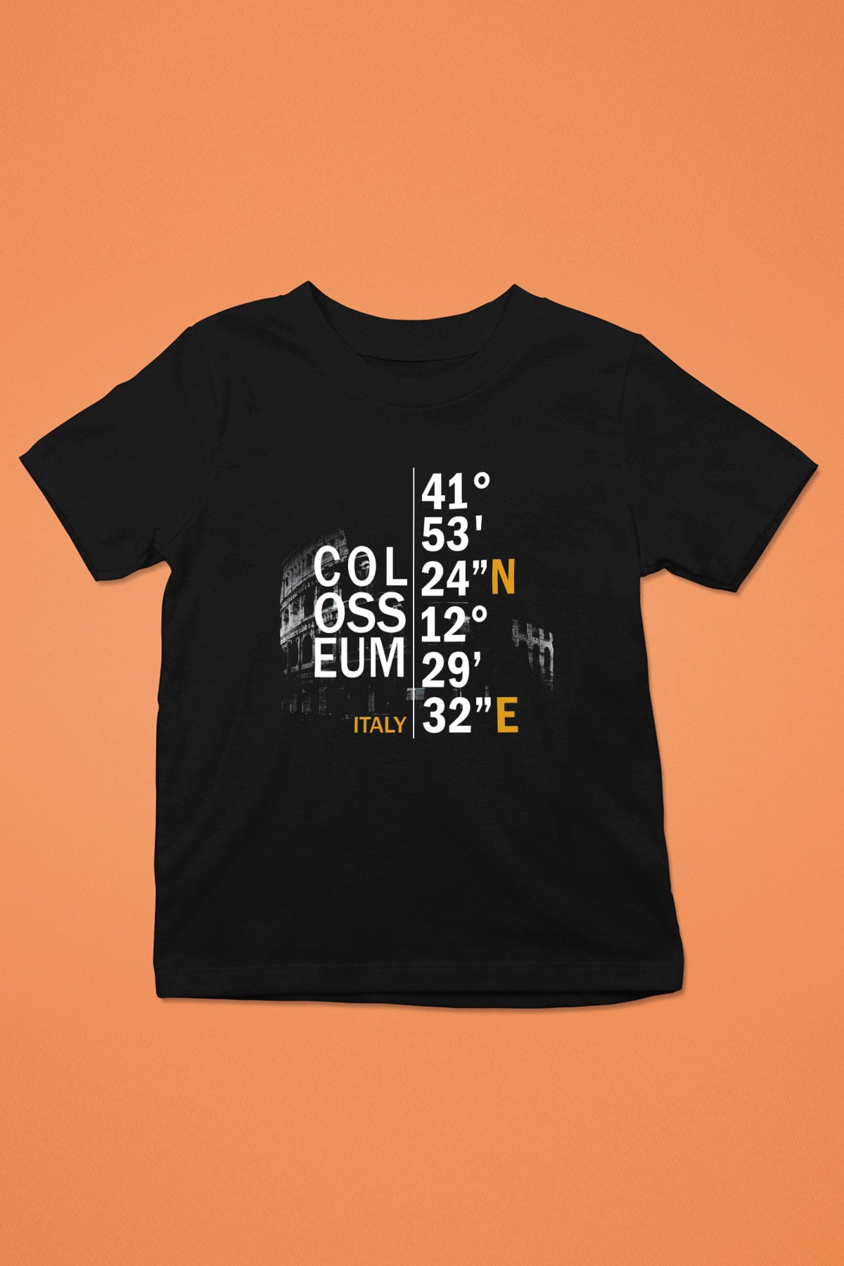 Kolezyum Siyah Unisex Çocuk Tişört